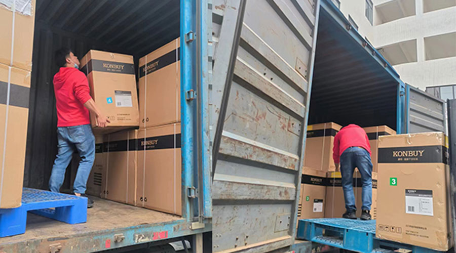 整裝待發(fā)！客戶(hù)50臺(tái)衣物烘干機(jī)裝柜完畢