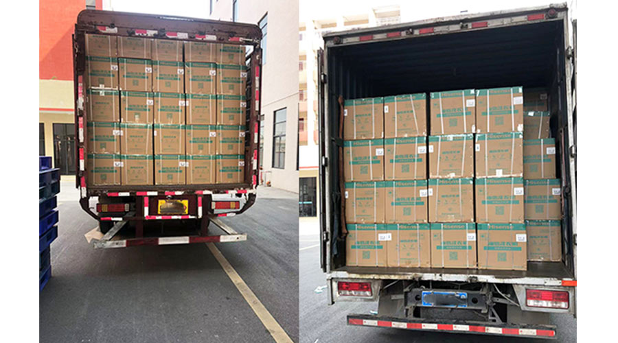 實(shí)況圖！金環(huán)電器完成國(guó)內(nèi)某知名品牌迷你洗衣機(jī)裝柜發(fā)貨